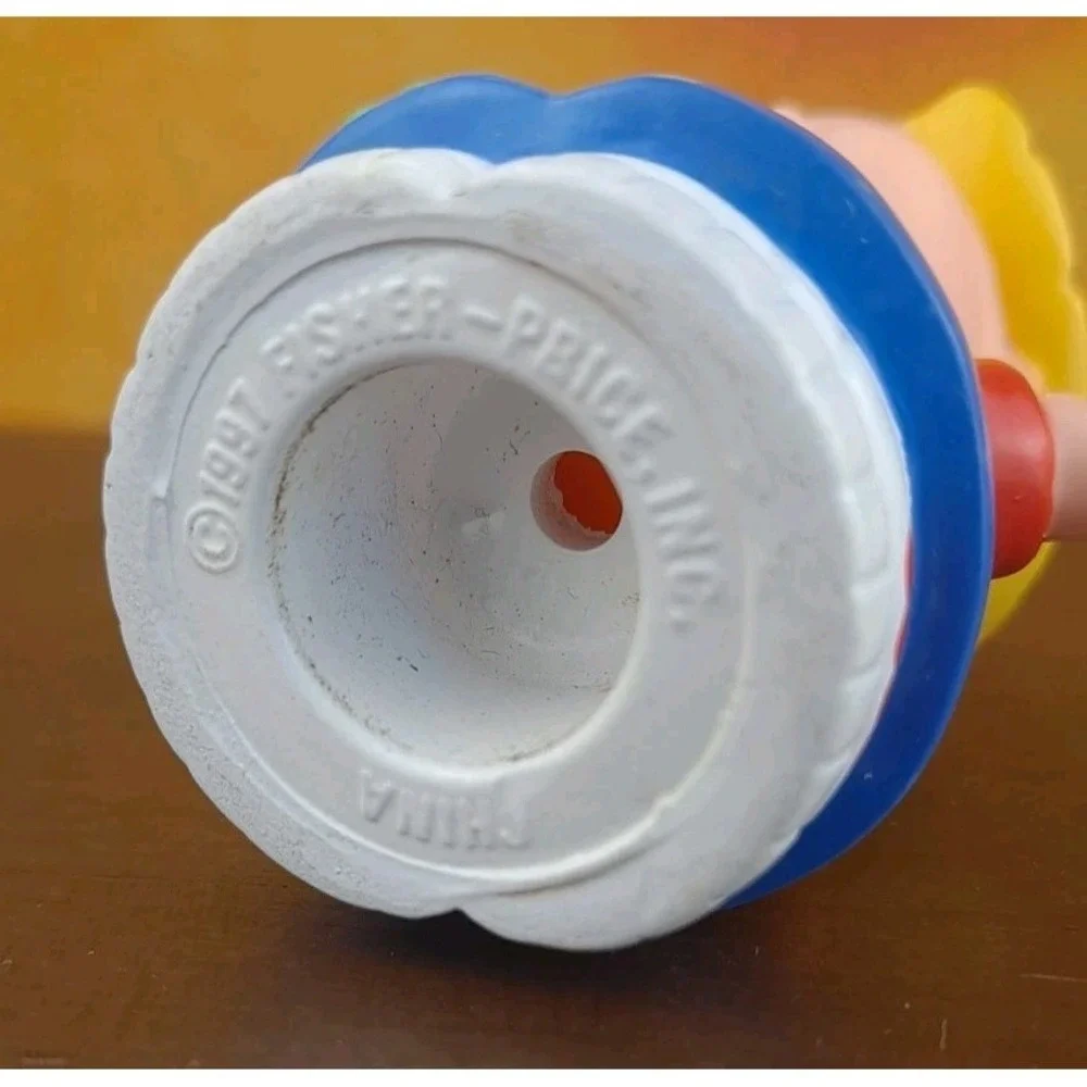 Fisher Price Little People  Eddie with Green Frog Orange‎ Backpack 1997